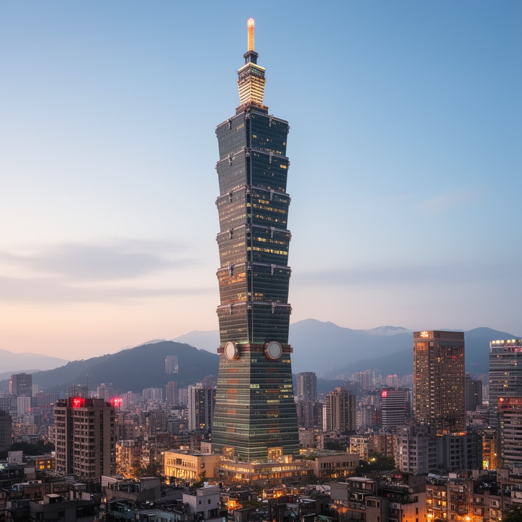 AI-generated illustration of Taipei 101