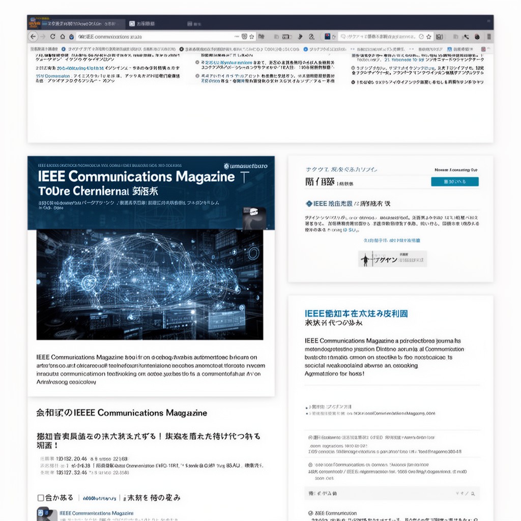 AI-generated illustration of IEEE Communications Magazine
