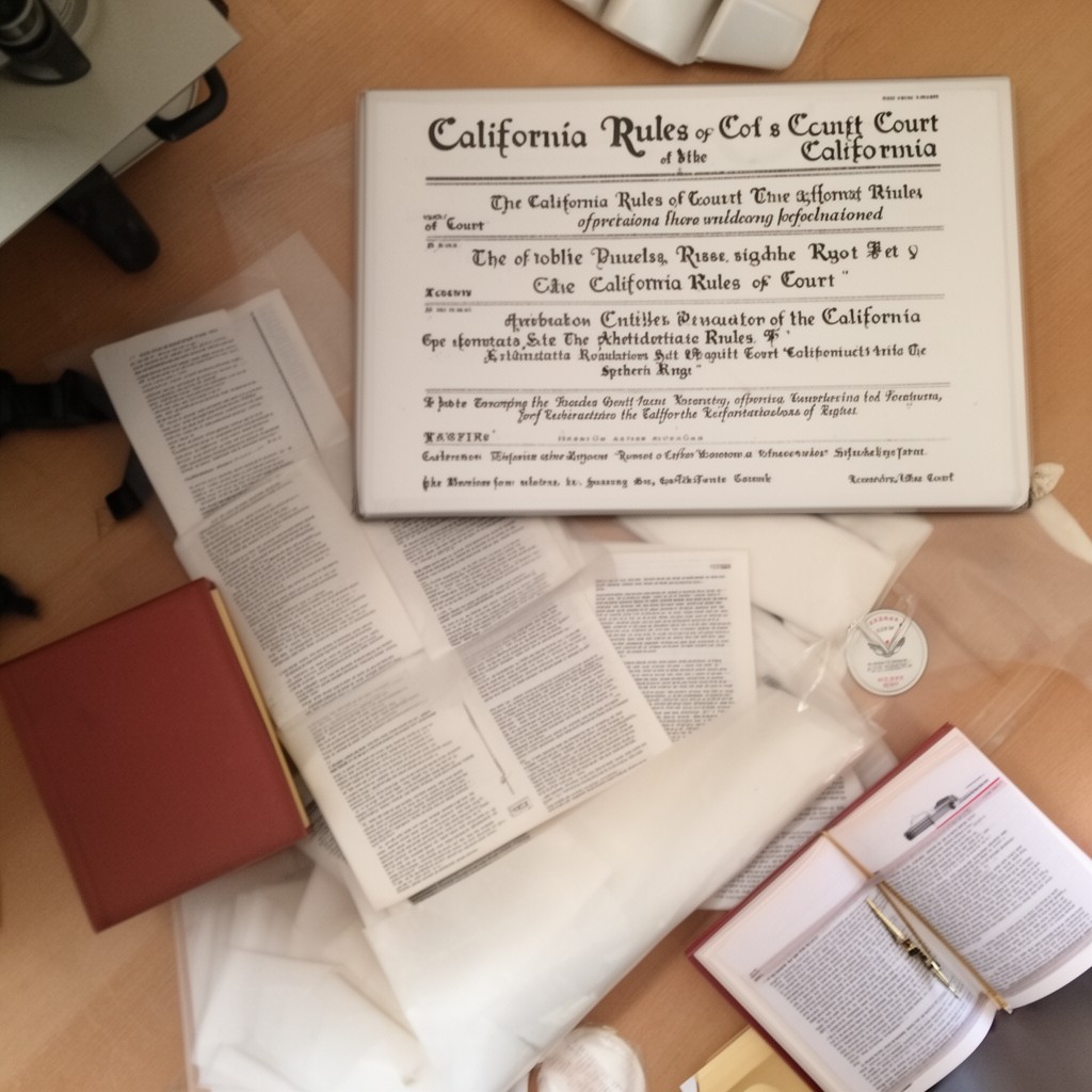 AI-generated illustration of California Rules of Court