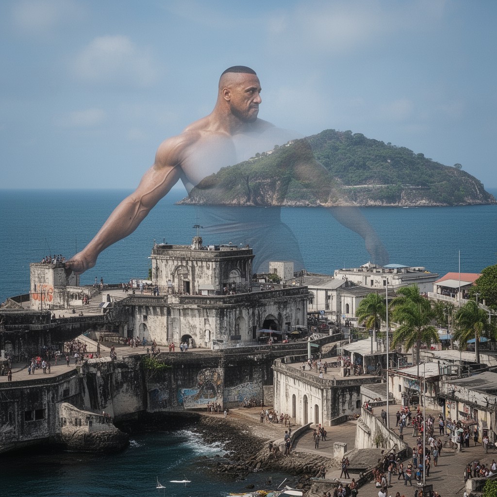 AI-generated illustration of The Rock