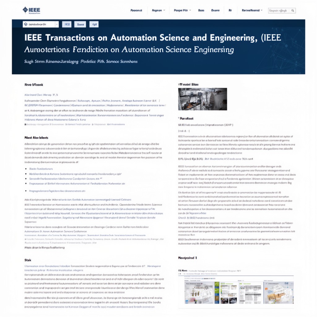 AI-generated illustration of IEEE Transactions on Automation Science and Engineering