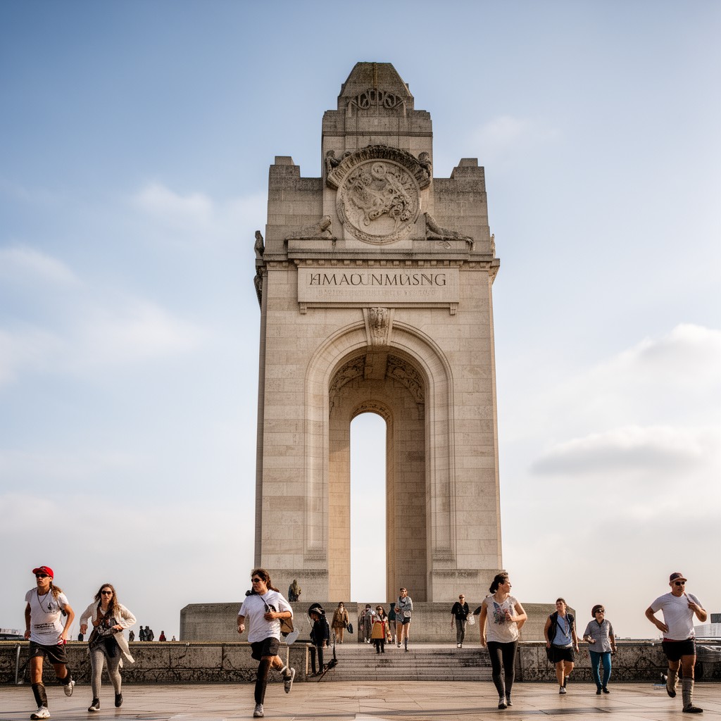 AI-generated illustration of Thiepval Memorial to the Missing of the Somme