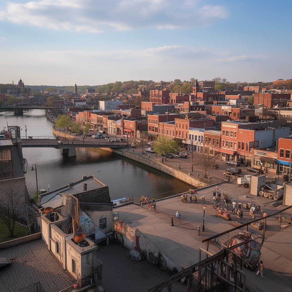 AI-generated illustration of Downtown Paducah Historic District