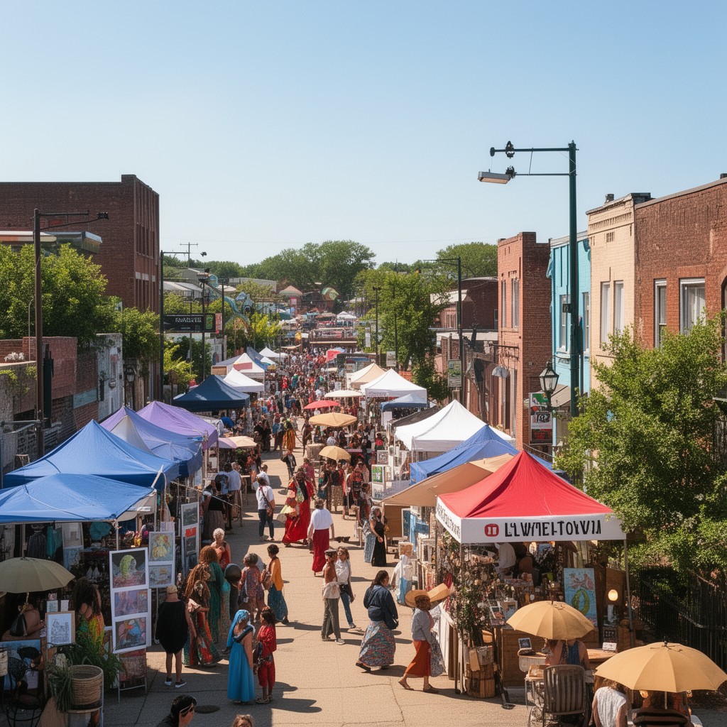 AI-generated illustration of Lower Town Arts & Music Festival