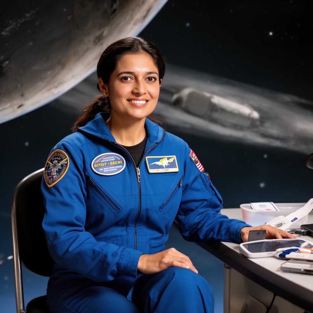AI-generated illustration of Kalpana Chawla