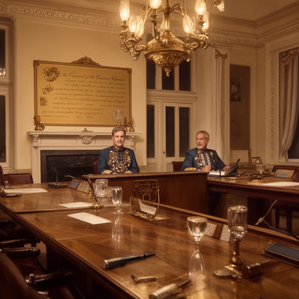 AI-generated illustration of Council of the Governor-General