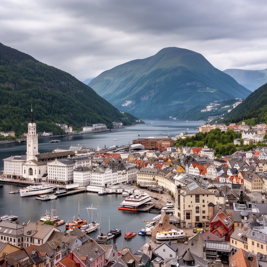 AI-generated illustration of Bergen
