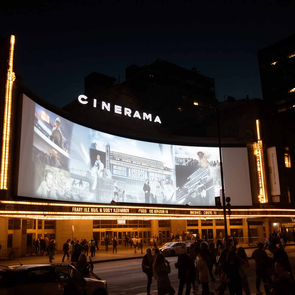 AI-generated illustration of Cinerama (Seattle theater)