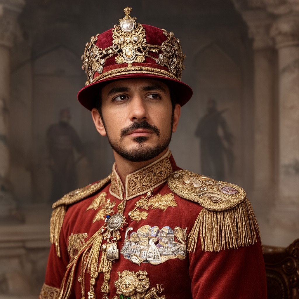 AI-generated illustration of Shahanshah of Persia