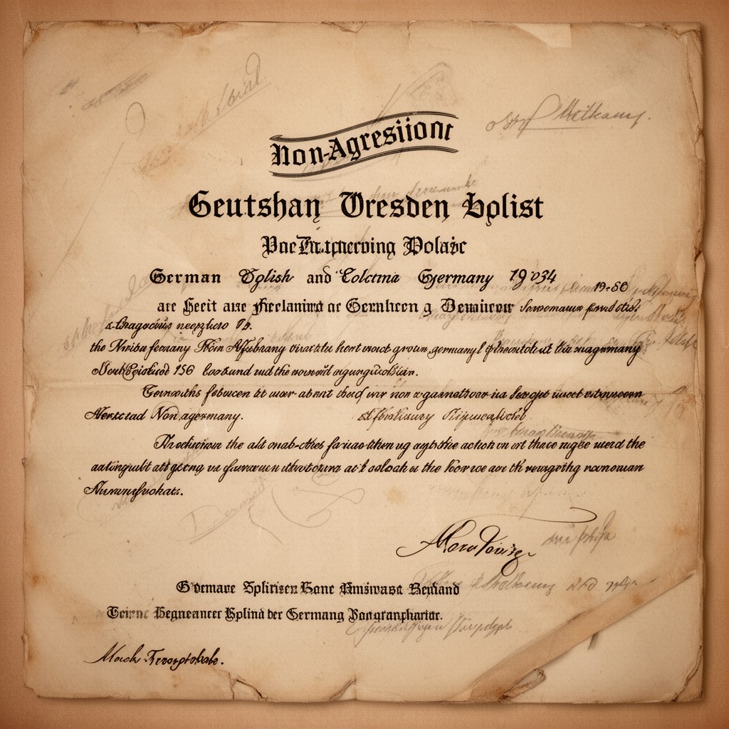 AI-generated illustration of German–Polish Non-Aggression Pact