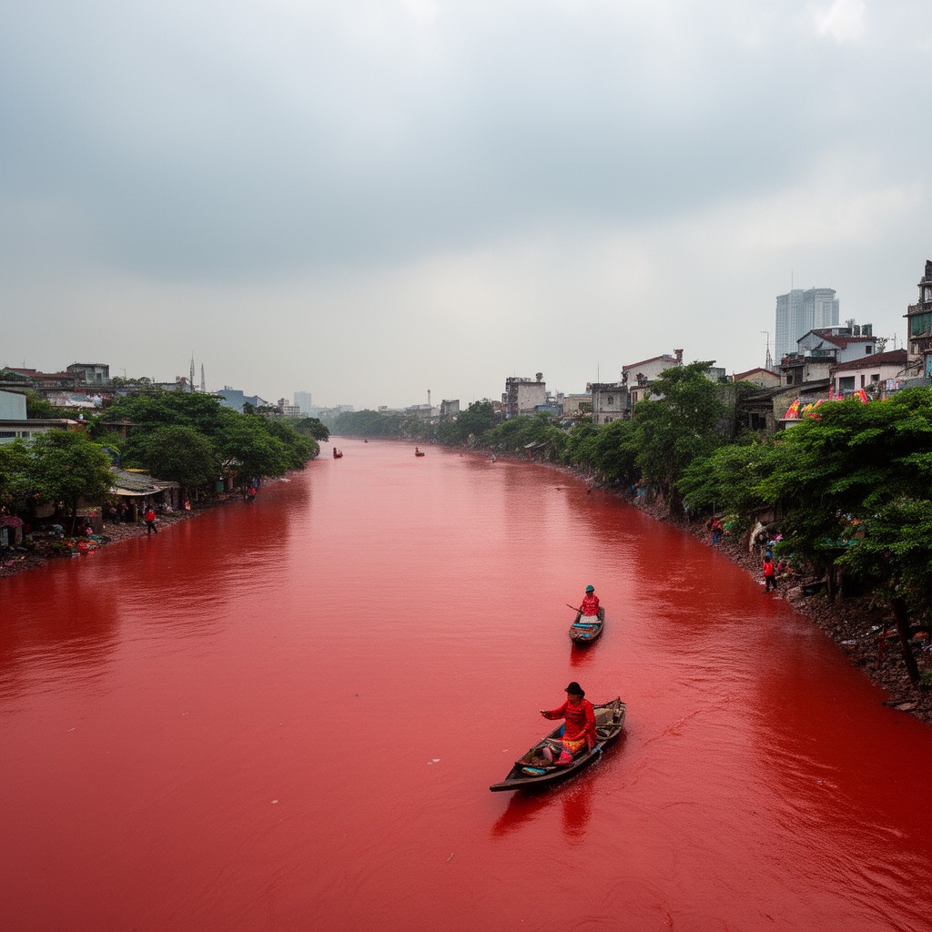 AI-generated illustration of Red River