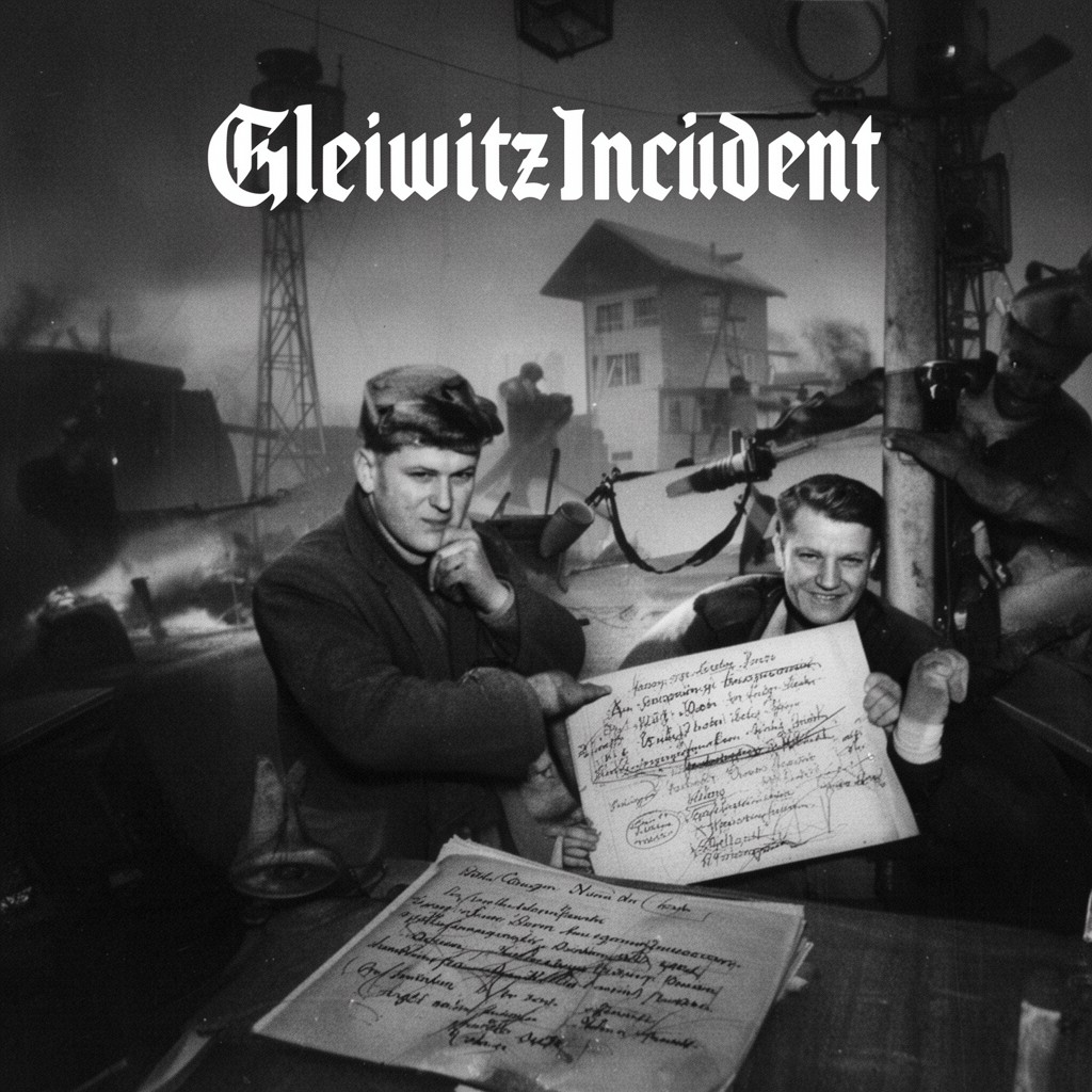 AI-generated illustration of Gleiwitz incident