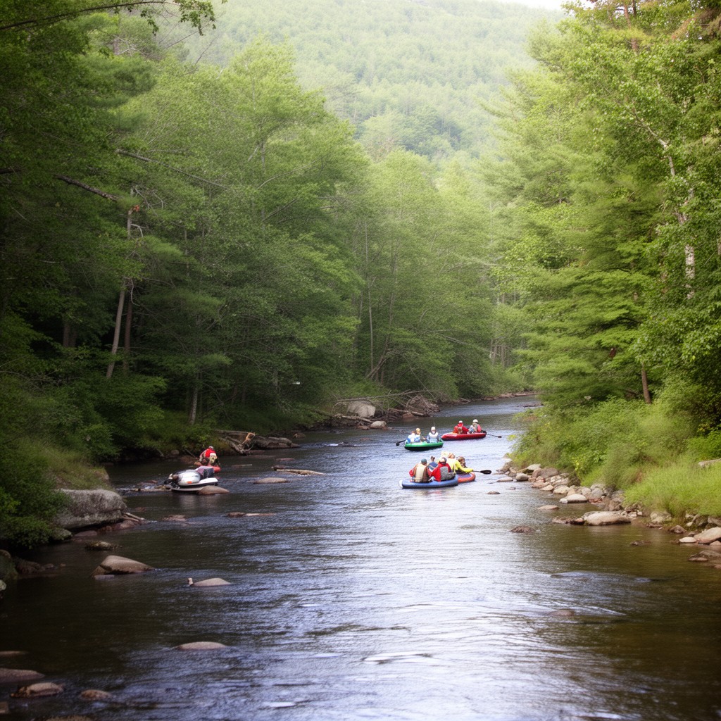 AI-generated illustration of Souhegan River