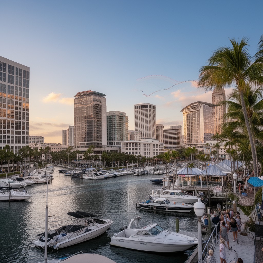 AI-generated illustration of West Palm Beach, Florida, United States