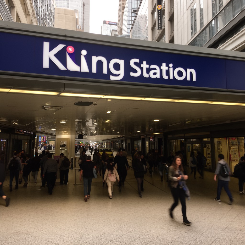 AI-generated illustration of King station
