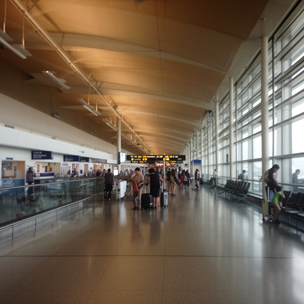 AI-generated illustration of San Jose International Airport