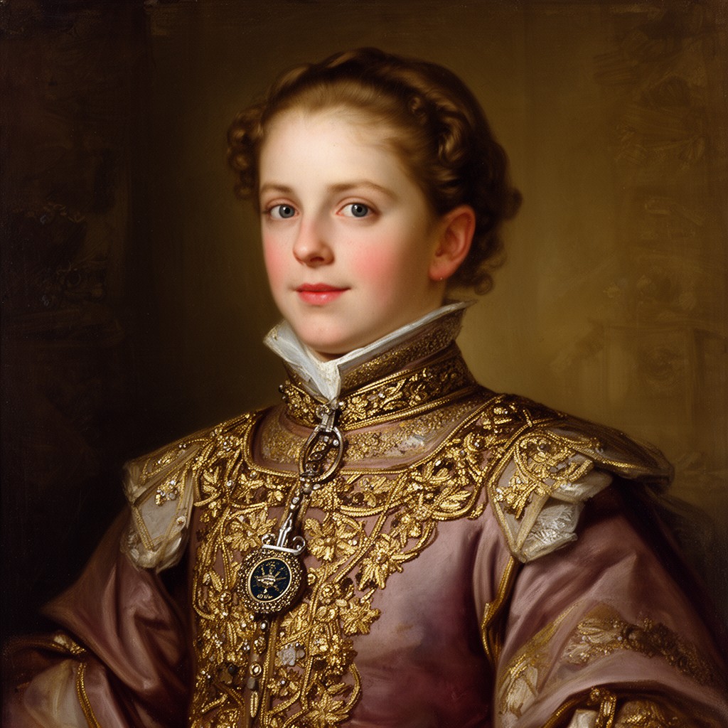 AI-generated illustration of Balthasar Charles, Prince of Asturias