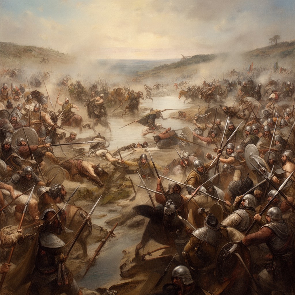 AI-generated illustration of Battle of the Kalka River