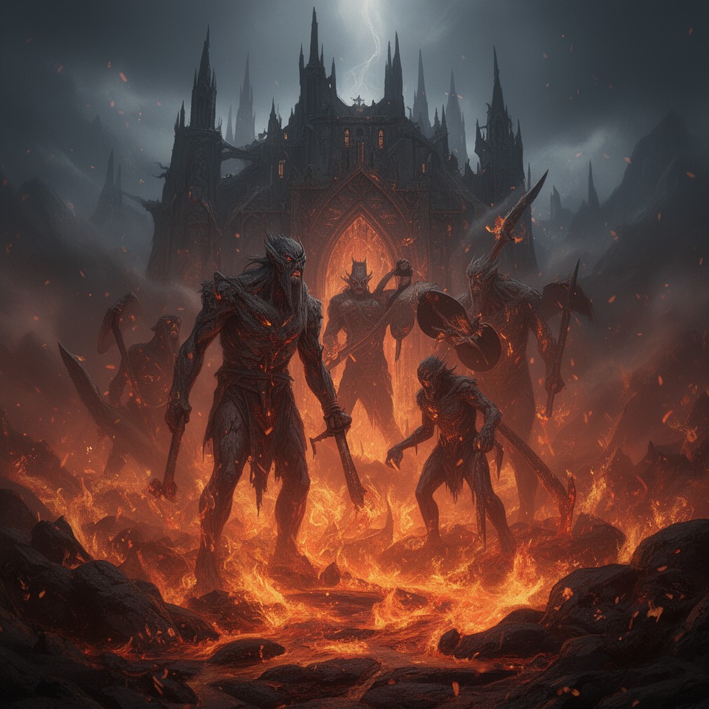 AI-generated illustration of Muspelheim