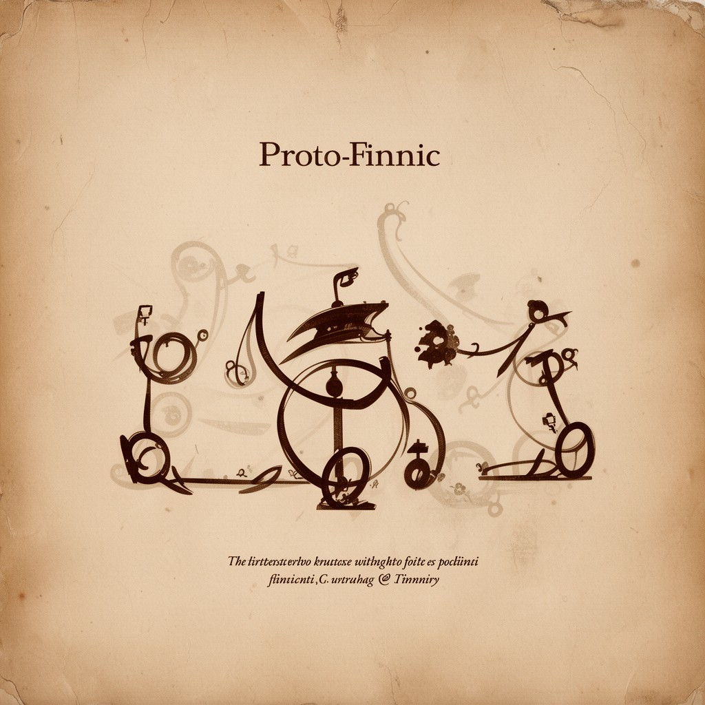 AI-generated illustration of Proto-Finnic language