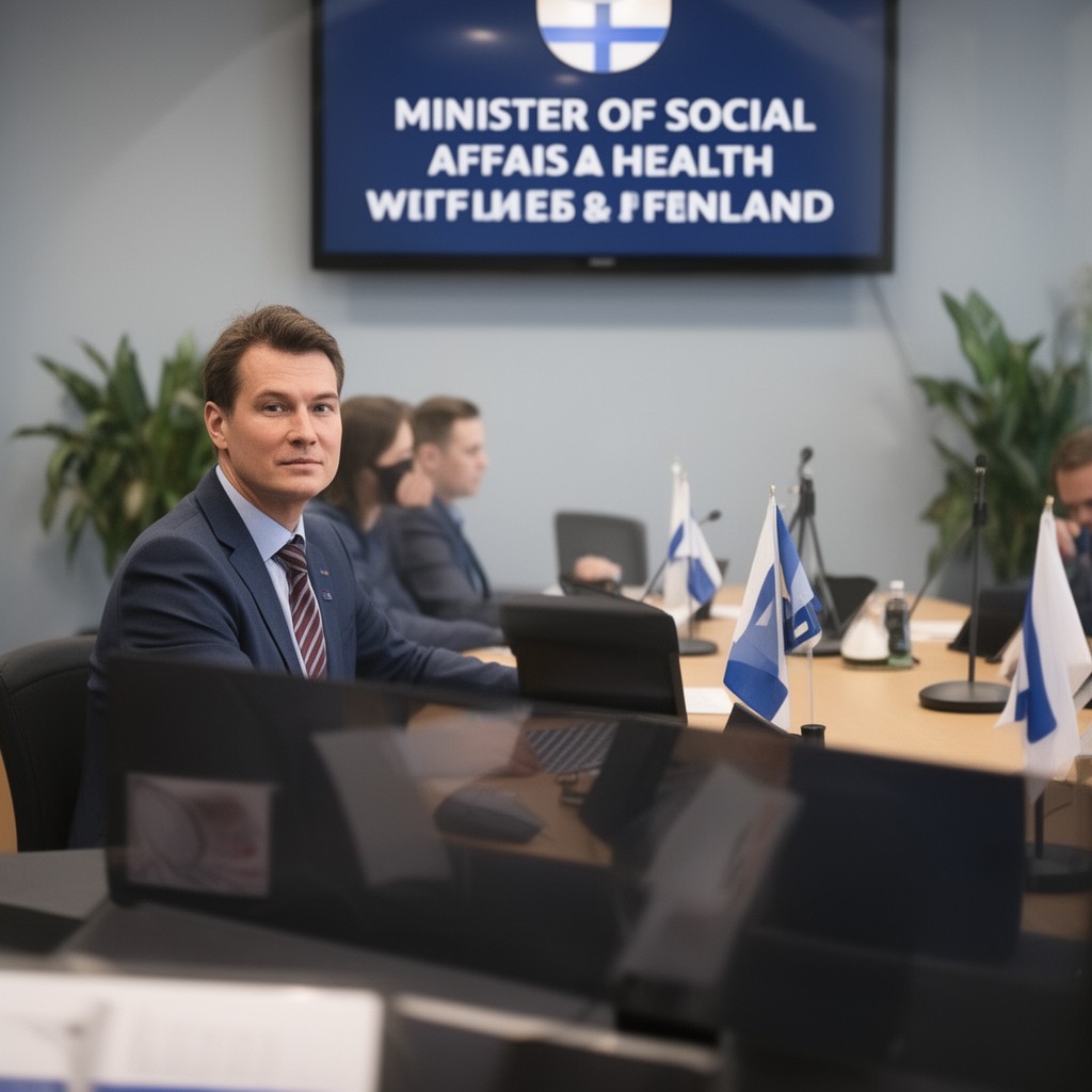 AI-generated illustration of Minister of Social Affairs and Health of Finland