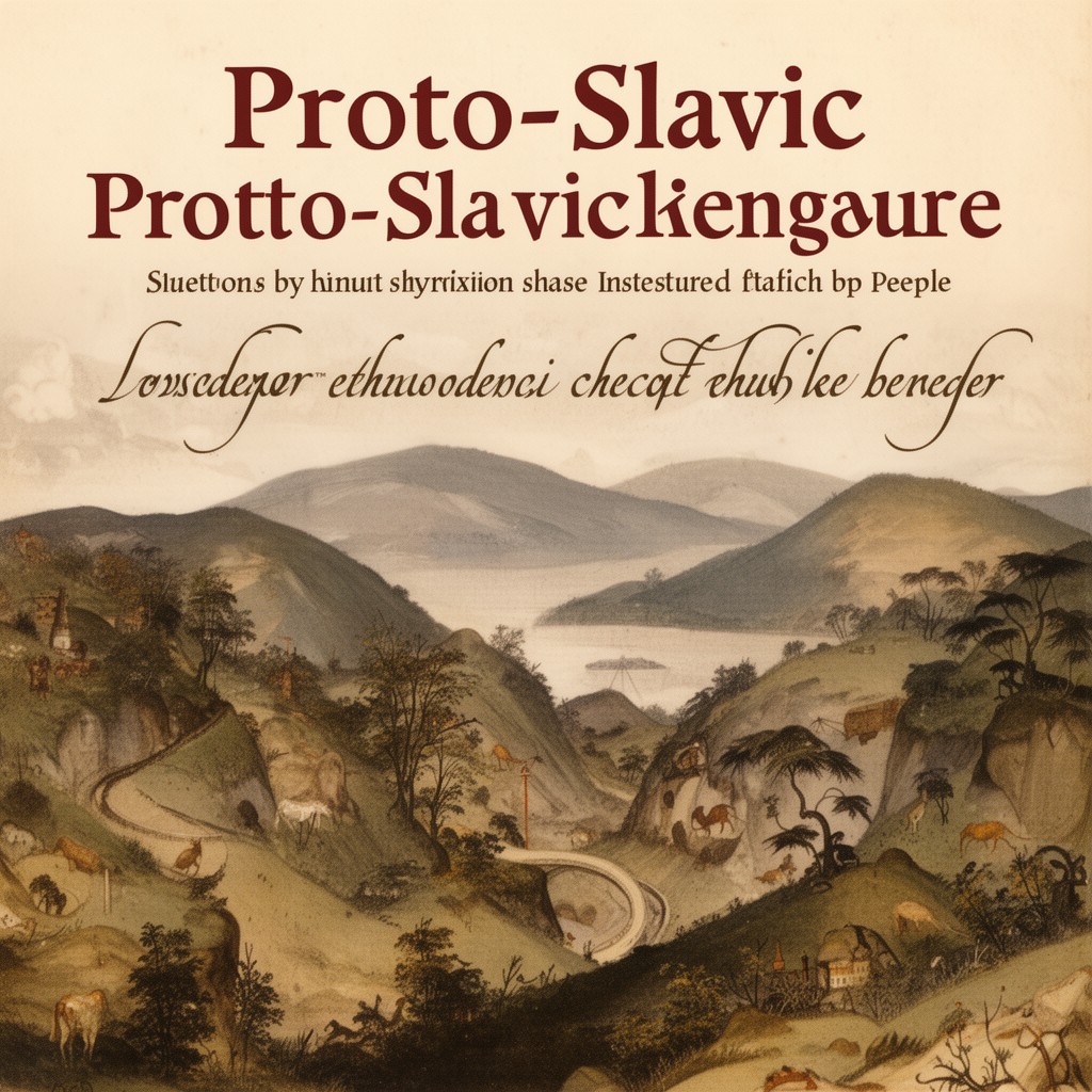 AI-generated illustration of Proto-Slavic language