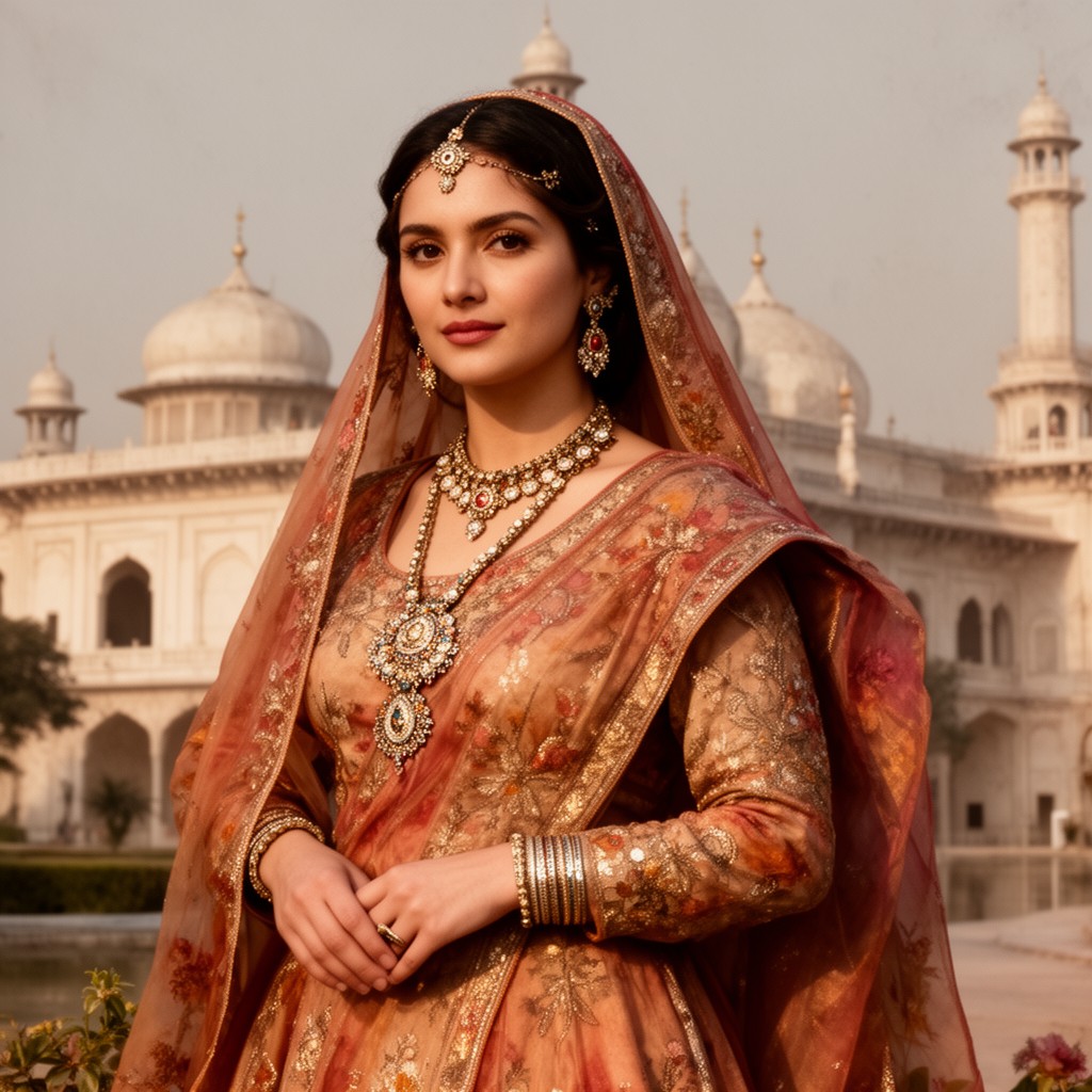 AI-generated illustration of Sahiba Banu Begum