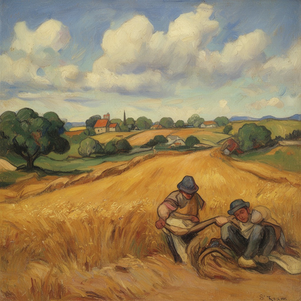 AI-generated illustration of La Moisson