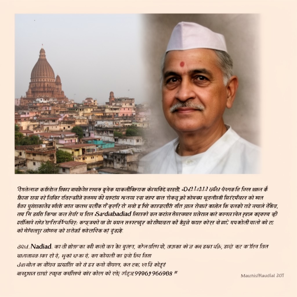 AI-generated illustration of Nadiad, Gujarat, India