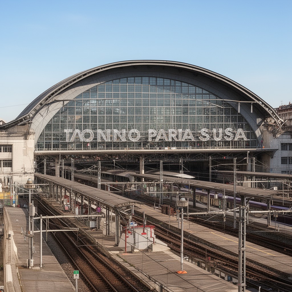 AI-generated illustration of Torino Porta Susa