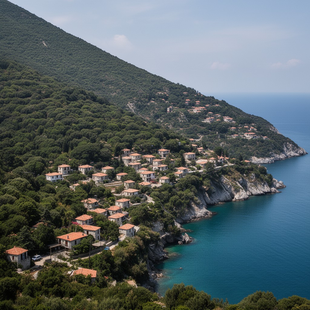 AI-generated illustration of Pelion Peninsula