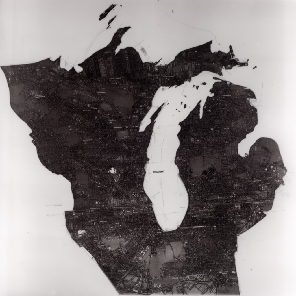 AI-generated illustration of Michigan (most of state)