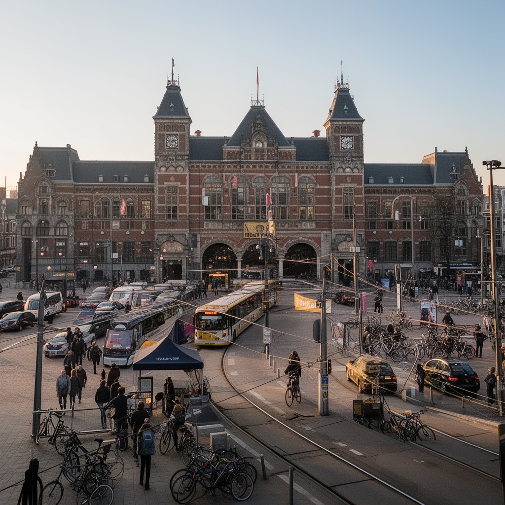 AI-generated illustration of Stationsplein