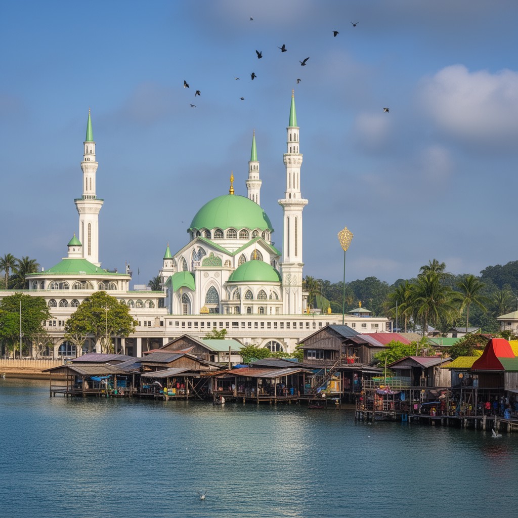 AI-generated illustration of Bandar Seri Begawan