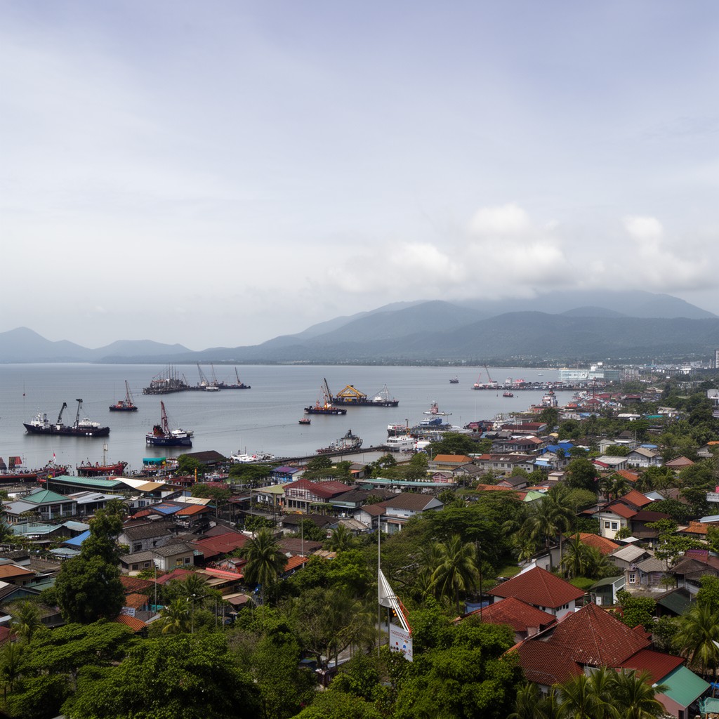 AI-generated illustration of Balikpapan