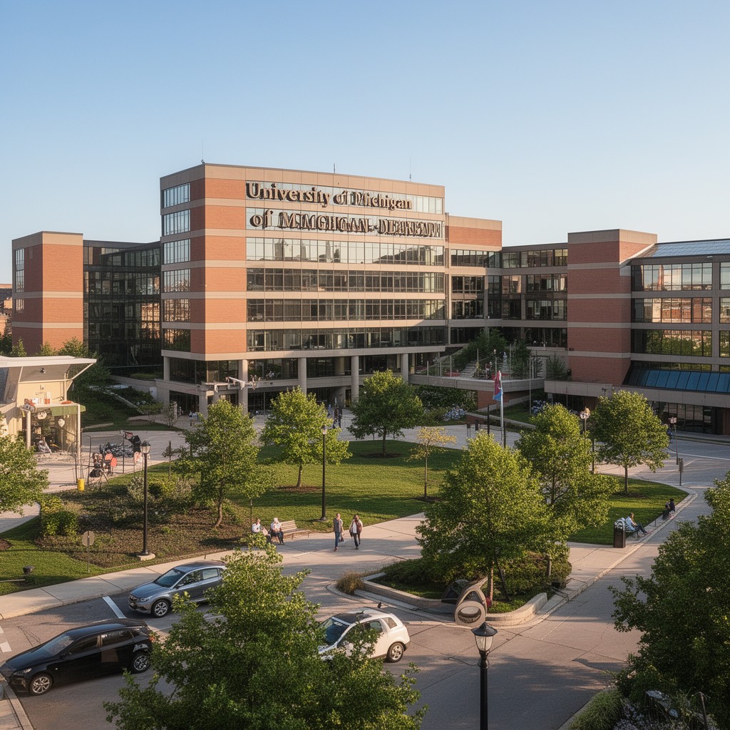 AI-generated illustration of University of Michigan–Dearborn