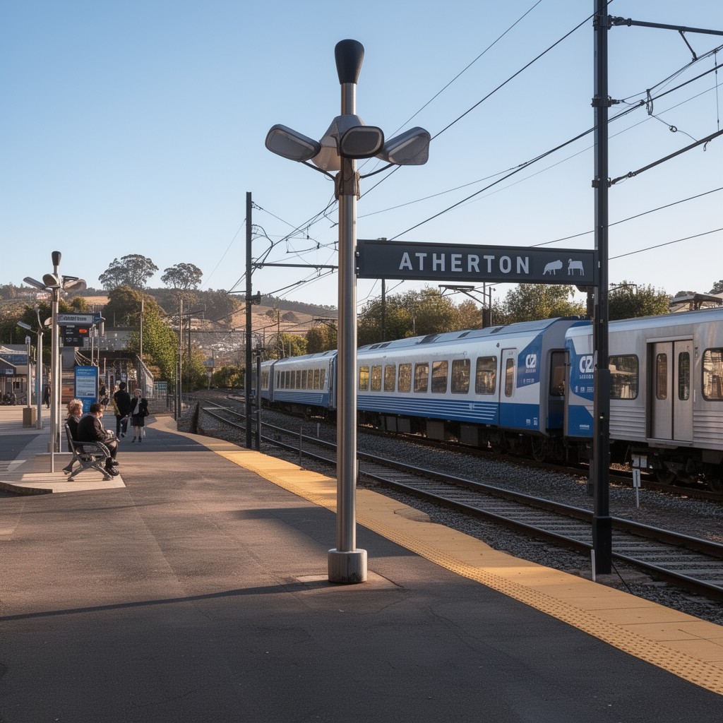 AI-generated illustration of Atherton station