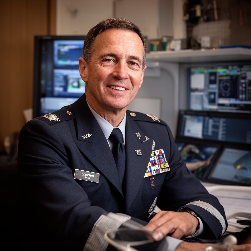 AI-generated illustration of General William L. Shelton