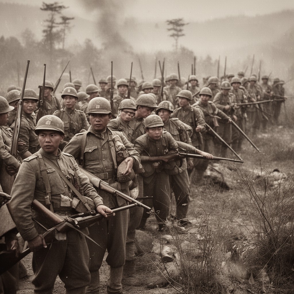 AI-generated illustration of Chinese 71st Army