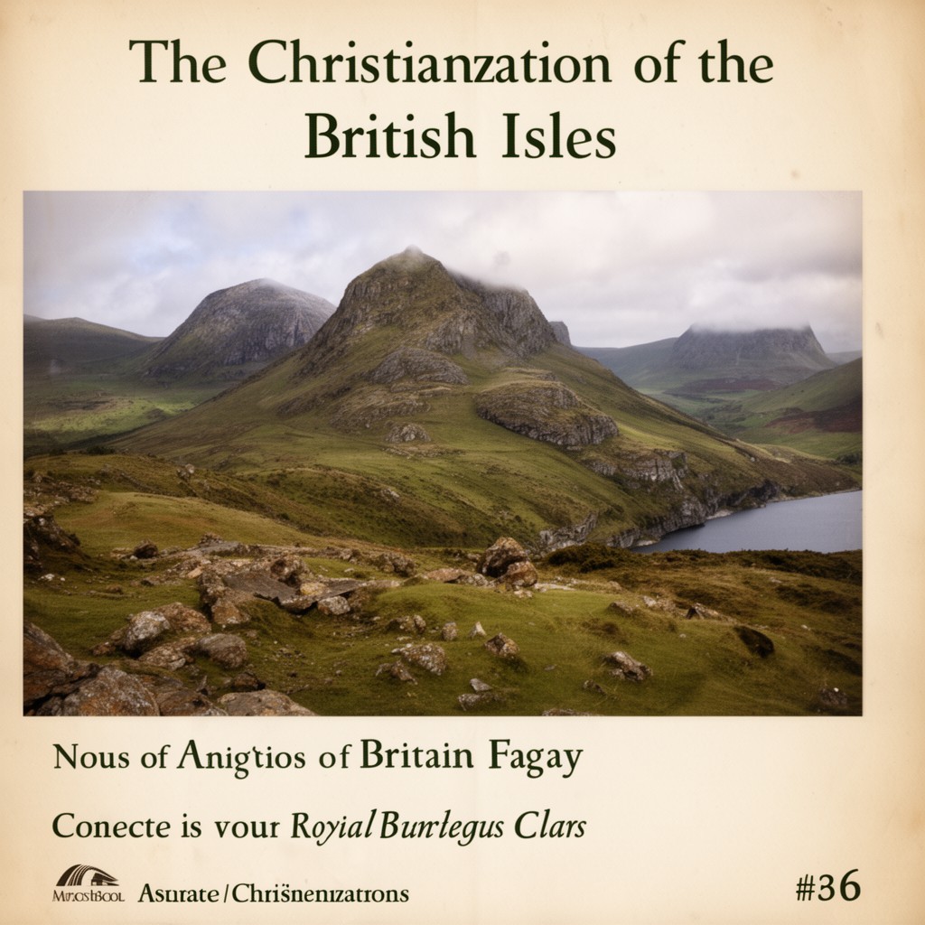 AI-generated illustration of Christianization of the British Isles