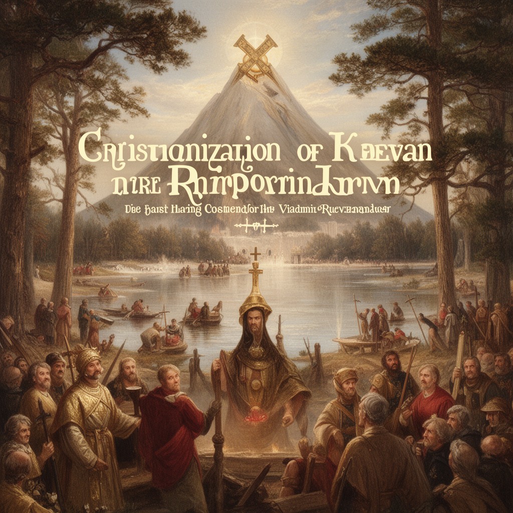 AI-generated illustration of Christianization of Kievan Rus'