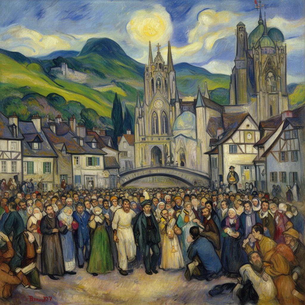 AI-generated illustration of Le Pardon de Pont-Aven