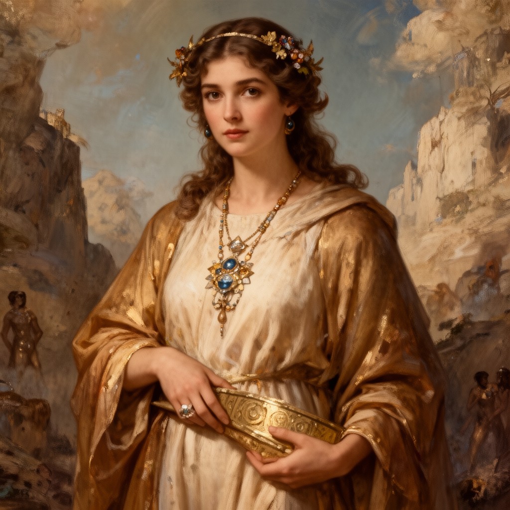 AI-generated illustration of Diotima of Mantinea