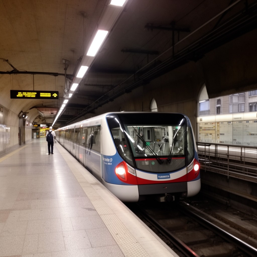 AI-generated illustration of Turin Metro
