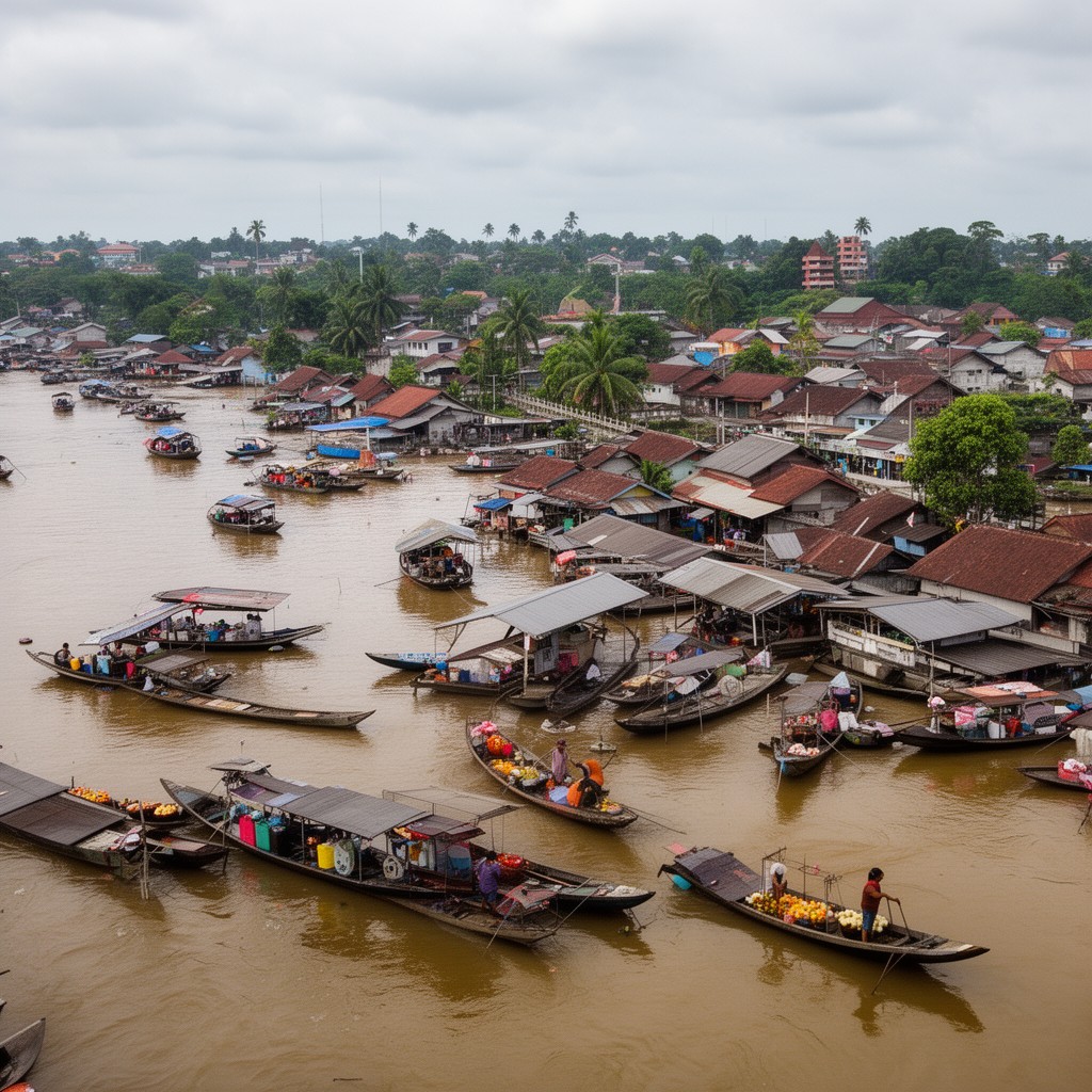 AI-generated illustration of Banjarmasin