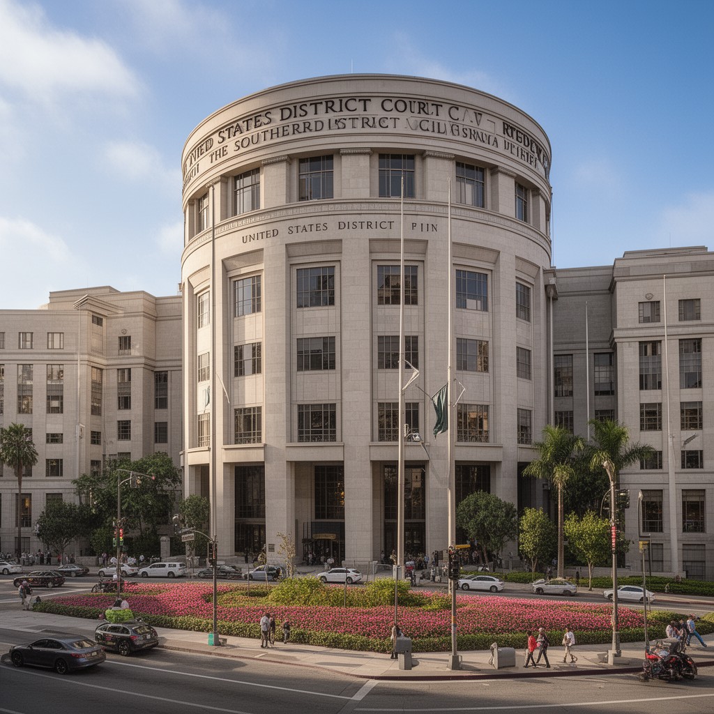 AI-generated illustration of United States District Court for the Southern District of California