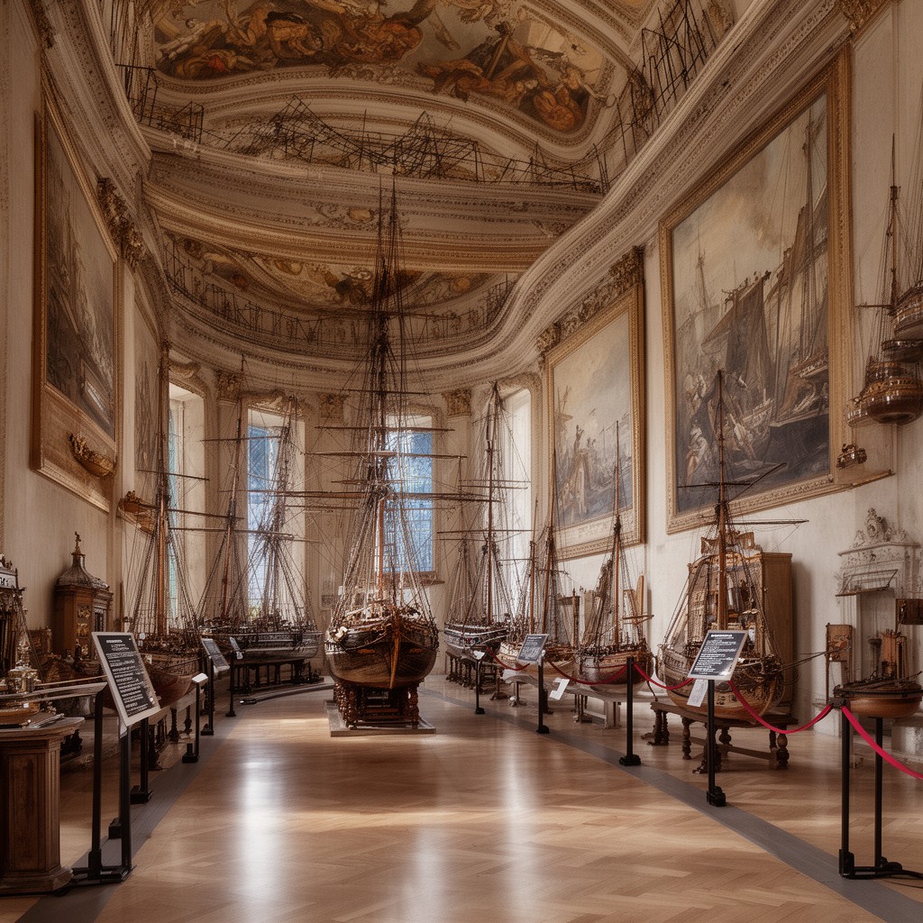 AI-generated illustration of Musée national de la Marine (historically)