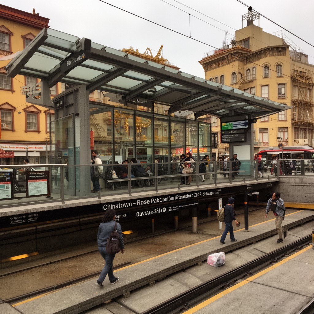 AI-generated illustration of Chinatown–Rose Pak station