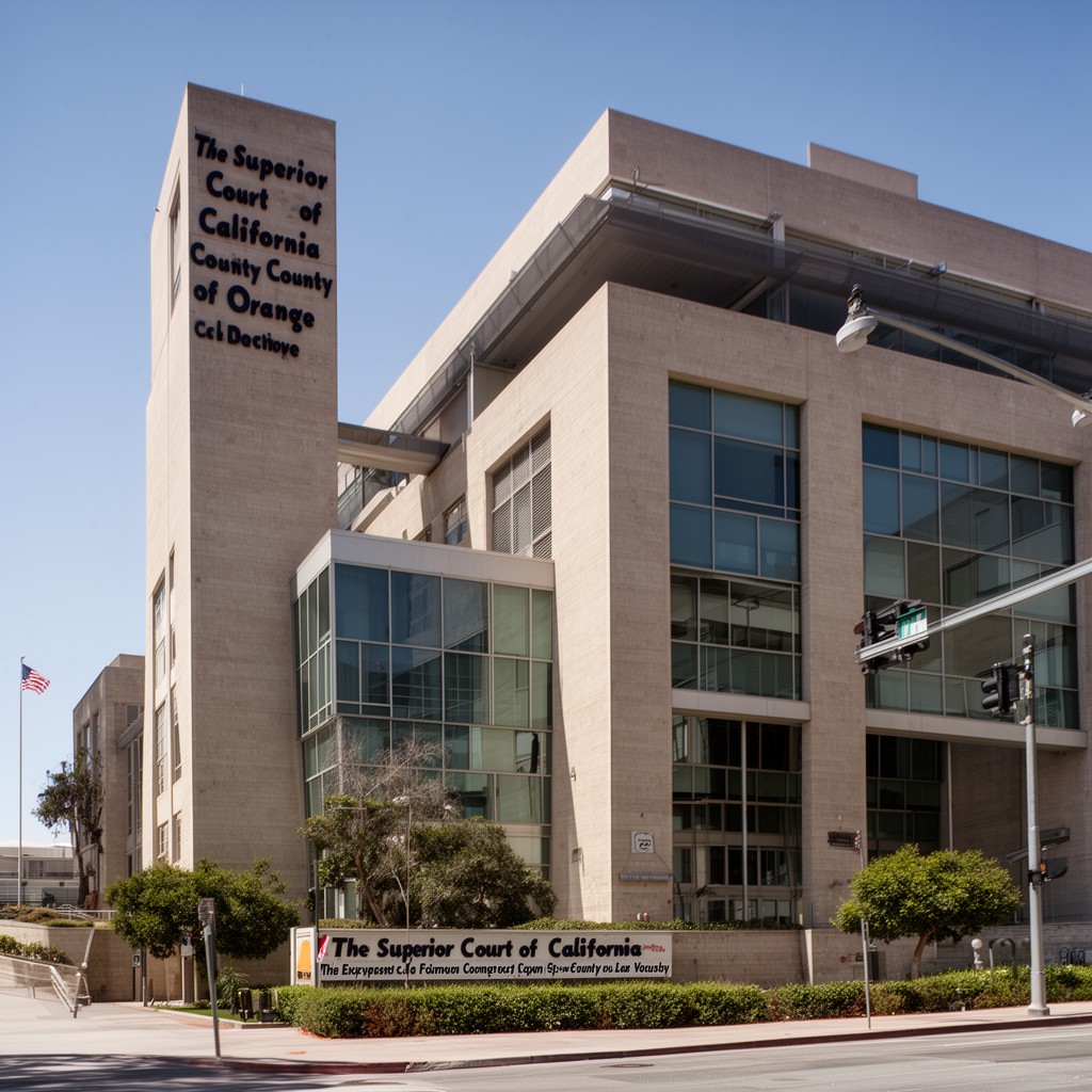 AI-generated illustration of Superior Court of California, County of Orange