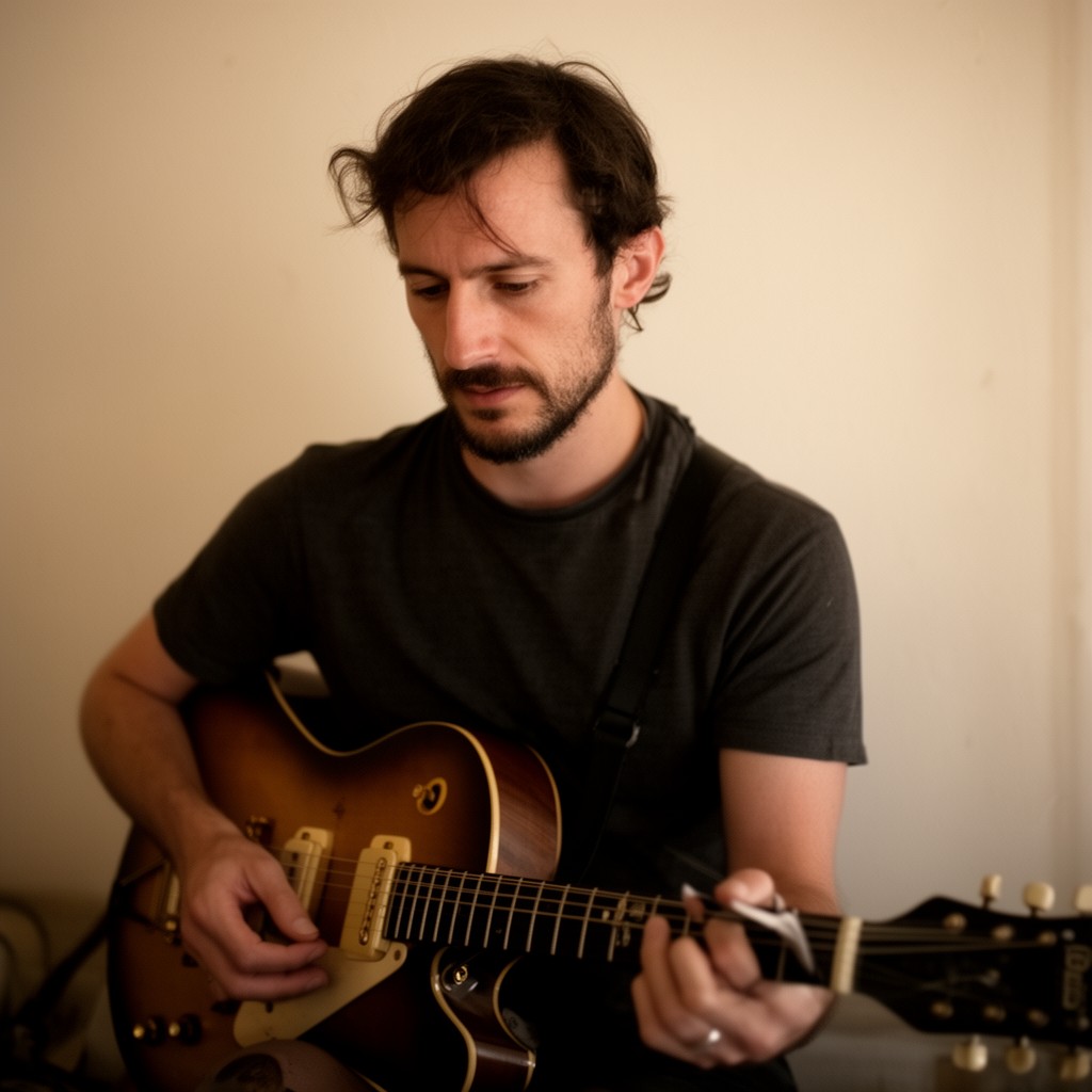 AI-generated illustration of Mick Turner
